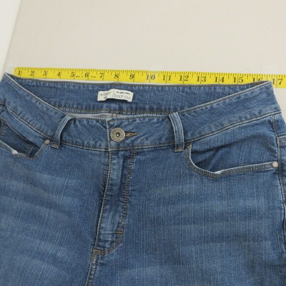 Riders by Lee Jeans Womens 16 M Blue No Gap Waist Bootcut Flap Pockets Stretch - Picture 8 of 13